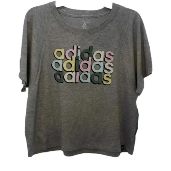 Adidas Heathered Raglan Tee - Picture 1 of 4